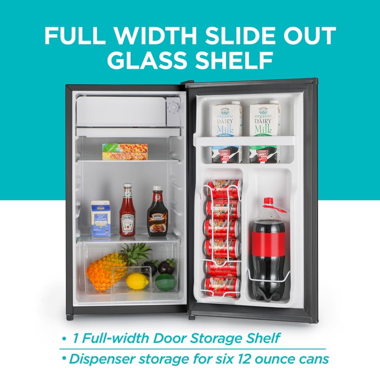 BLACK+DECKER Compact Refrigerator & Mini Fridge with Freezer, 3.2