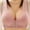 Pink, variant on Azrian Women's Bra Soild Wire Free Underwear One-Piece Bra Everyday Front Buckle Underwear