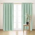 thumbnail image 6 of XYRSRUW 1PC Insulated Curtains, Silk Fabric, Energy-Saving and Noise-Reducing, Modern Scandinavian Design, Ideal for Bedrooms and Home Theaters, Complete Darkness and Warm Sleep(42"x64",Green), 6 of 6