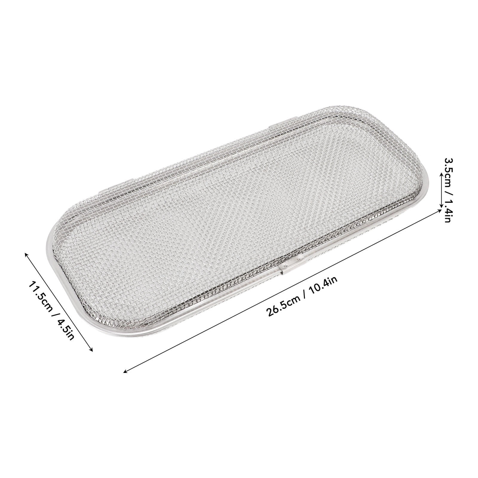 BIMZUC 304 Stainless Steel Dishwasher Utensil Basket – Compact 4.5x10.4x1.4in Mesh Holder for Spoons, Chopsticks & Forks, Durable & Space‑Saving