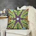thumbnail image 2 of Mid Century Throw Pillow Cover, Atomic Form Boomerang Details Dots and Crossed Lines, Decorative Square Covers for Couch Bed &amp; Sofa, Apple Green Indigo, 2 of 5