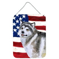 Alaskan Malamute Patriotic Wall or Door Hanging Prints