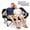 Black & Gray, variant on WILDYEE Oversized Low Double Camping Chair, Heavy Duty Padded Folding Loveseat 2 Person Camping Couch with Detachable Pillows, Cup Holders & Cooler Pocket for Outdoor Lawn Backyard, Beige