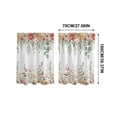 thumbnail image 2 of 2D Printed Kitchen Curtains, 24" Short Washable Window Valances, Decorative Half Curtain Panels for Sink, Bathroom & Cafe Styling, Light Filtering Privacy Drapes​, B, 2 of 5