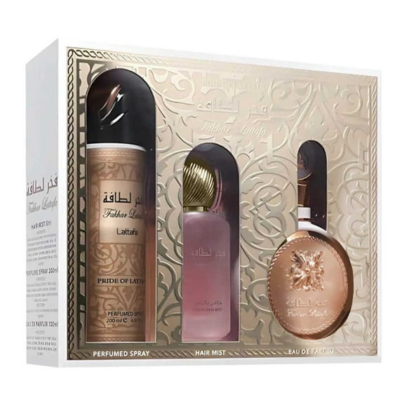 SET Lattafa Fakhar Rose 3 pzs Dama