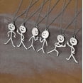 thumbnail image 5 of 2 Pcs Funny Doodle Necklace4263, Personalized Smiley Middle Finger Necklace, Best Friend Necklace for 2, Match Friends Funny Gift(Silver), 5 of 5