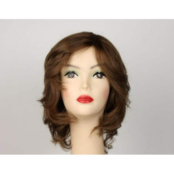 European Human Hair Freeda Wig Olivia Feathered Light Brown Size M