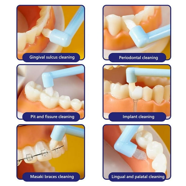 Cepillo interdental Limpieza Cepillo de dientes suave Cuidado bucal (Verde)