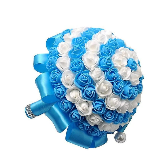 1pc Bride Hand Tied Bouquet Imilated Candy Color Rose Bouquet Exquisite Pe Rose Bouquet Lifelike Bridesmaid Bouquet For Wedding Use Pink
