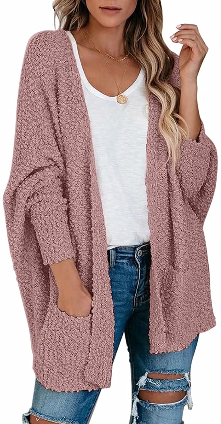 Womens Soft Oversized Open Front 