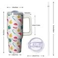 thumbnail image 2 of Green 30oz Snowflakes Tumbler with Handle and Straw, Christmas Insulated Stainless Steel Cup for Travel or Home, 2 of 5