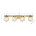 thumbnail image 6 of Darien 4-Light Bathroom Vanity Light in Warm Brass, 6 of 6
