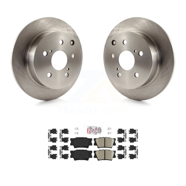 Transit Auto Rear Disc Brake Rotors and Ceramic Pads Kit for Car Toyota Matrix Pontiac Vibe K8A-100780