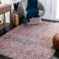 thumbnail image 3 of SAFAVIEH Tucson Basil Traditional Machine Washable Area Rug, 6' x 6' Square, Light Rust/Beige, 3 of 9