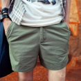 thumbnail image 2 of Pantalones cortos para hombre, sin logotipo, con bolsillos, de algodón, para hombre, ofertas especiales, elásticos, 3 cuartos, de lujo, estilo coreano, holgados e informales, 2 of 4