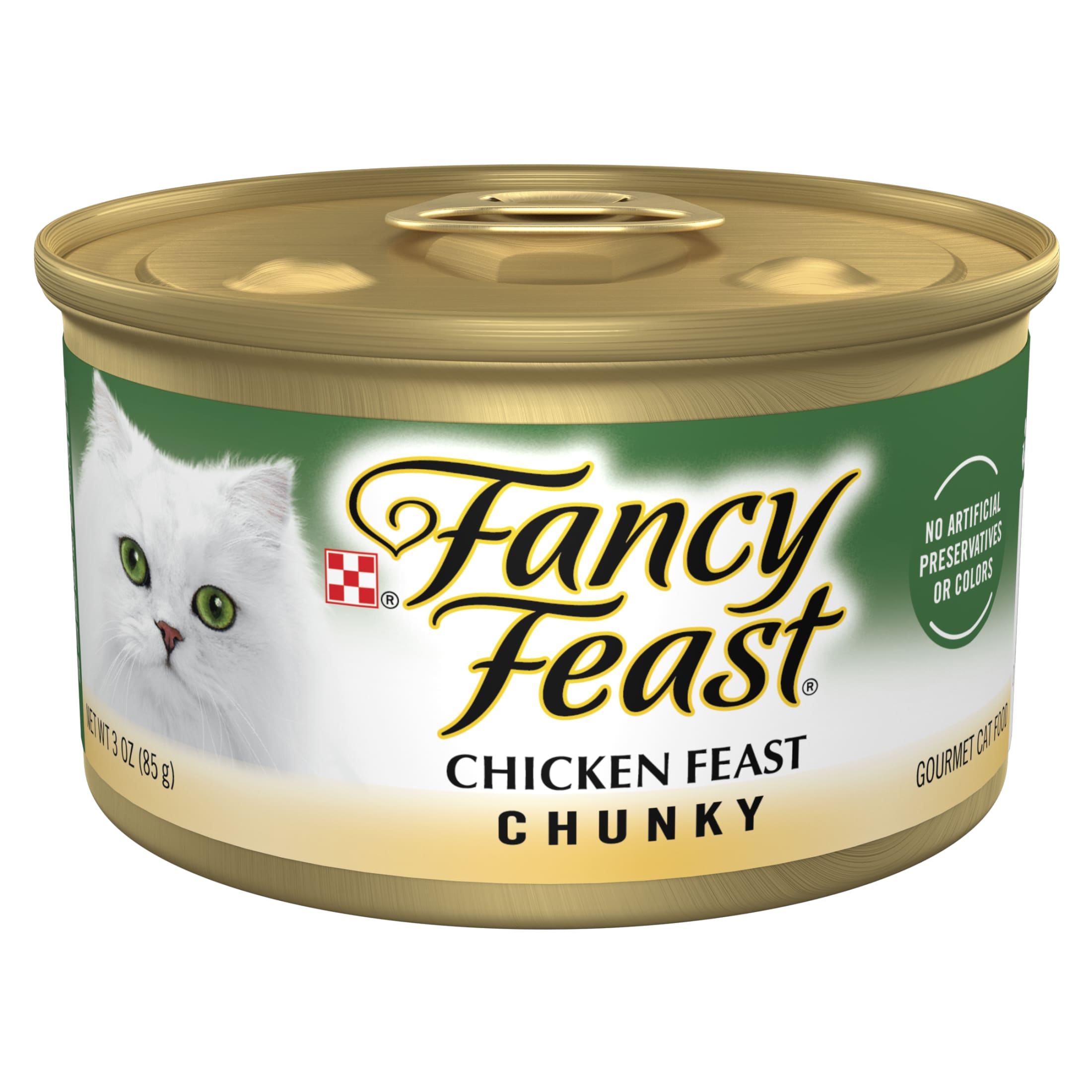 Purina Chicken Feast Chunky Chicken Feast Wet Cat Food, 3 oz.