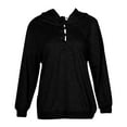 thumbnail image 4 of Simua Womens 2024 Fashion Lace Up V Neck Drawstring Hoodies Sweatshirt Pullover Tops, 4 of 9