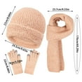 thumbnail image 2 of Landzoo Sets Warm Scarf Gloves Tie Dye Women Knitted Printed Cycling Hat Men Hat Skiing Knit Windproof Adult Winter Baseball Caps Warm Fashionable Adult Scarf Hat Glove Set, 2 of 4