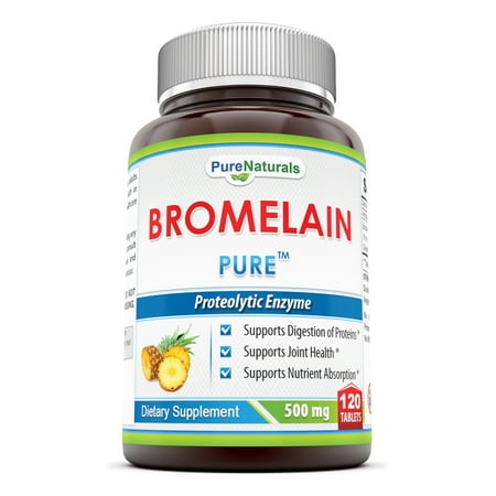 Bromelain 60 Tablets - Pure Naturals Bromelain 500 Mg 120 Tablets