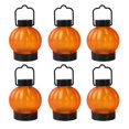 thumbnail image 2 of 6PCS Pumpkin Lantern with Hanging Handle and Stable Base Halloween Decoration Light for Bars Celebration Banquets, 2 of 7