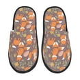 thumbnail image 1 of Balery Cute Little Fox Pantuflas de Casa de Felpa Silenciosas con Diseño Estampado, Zapatillas Cómodas Antideslizantes de Algodón para Interior-Large, 1 of 8