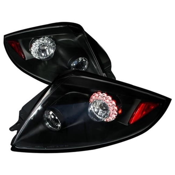 LED Tail Lights for 06 to 07 Mitsubishi Eclipse, Black - 10 x 25 x 25 in.