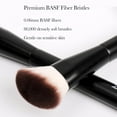 thumbnail image 5 of Flat Top Kabuki Professional Make up Brushes for Blending, Cream, Powder,Blush Buffing Stippling Face Makeup Tools, Black (Black), 5 of 14