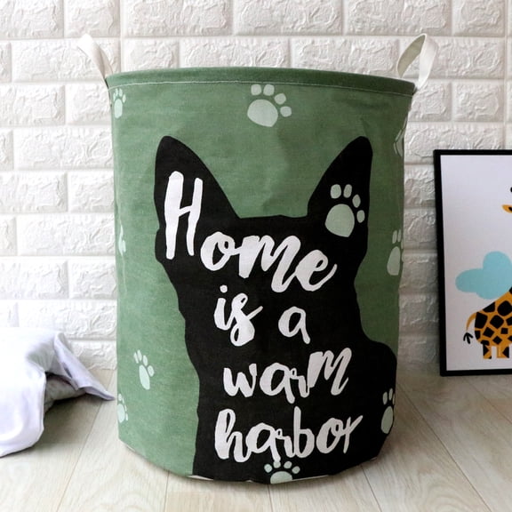 Vikakiooze 2022 Waterproof Canvas Laundry Clothes Basket Storage Basket Folding Storage Box B