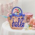 thumbnail image 5 of Biezeib Women Straw Tote Bag Plaid Print Bow Letter Pattern Handmade Woven Handbag for Summer Beach, 5 of 6