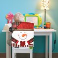 thumbnail image 3 of Inteprter Funda trasera de silla de tela de franela de muñeco de nieve de Papá Noel, fundas de asiento suaves y lisas para el hogar, decoración Kits de decoración para fiestas Muñeco de nieve Inteprter HA009740-02B, 3 of 6