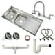 thumbnail image 1 of Kit De Fregadero Tarja Doble Con Tina Sobreponer Escurridor Del Lado Derecho SOLVEX PRO-KIT, 1 of 8