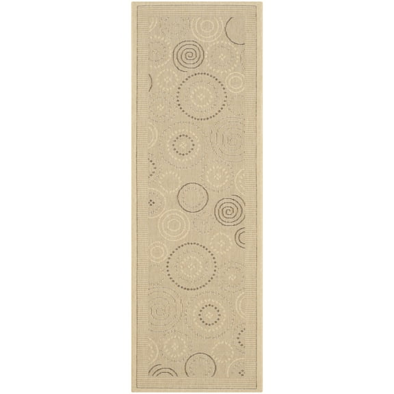 Safavieh Courtyard Hugo Oriental Indoor/Outdoor Runner Rug, Natural/Brown, 2'3" x 6'7"