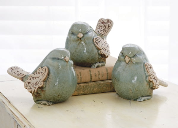 Pottery Sculpture Ceramic Bird Bird Sculpture Pottery Bird Ceramic Sculpture Bird Home Decor Bird Decor Blue Home Decor