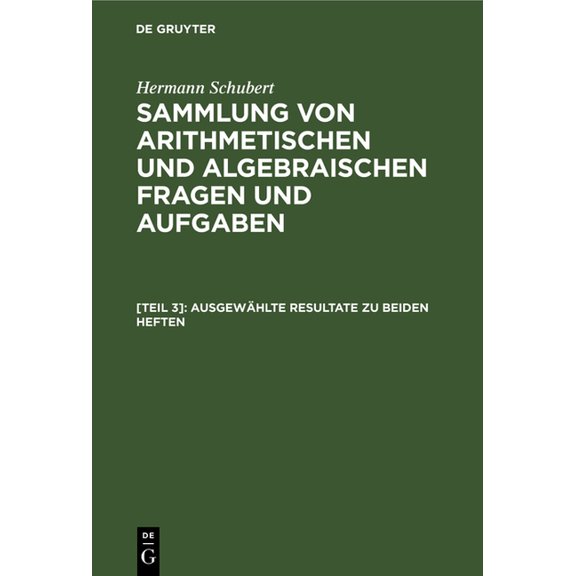 Ausgewählte Resultate Zu Beiden Heften, (Hardcover)