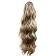 thumbnail image 2 of Extensión de cola de caballo de 24 pulgadas con garra, cola larga, rizada y ondulada, extensión de cabello con clip suave natural, postizo sintético para mujeres, las bandas, 2 of 2