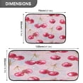 thumbnail image 3 of 2-Piece Kitchen Rugs Set Non-Slip Mats Carpet Floor for Kitchen, Bathroom (19.7"x27.6" & 19.7"x47.2") Watercolor Sparkling Cherries, 3 of 7