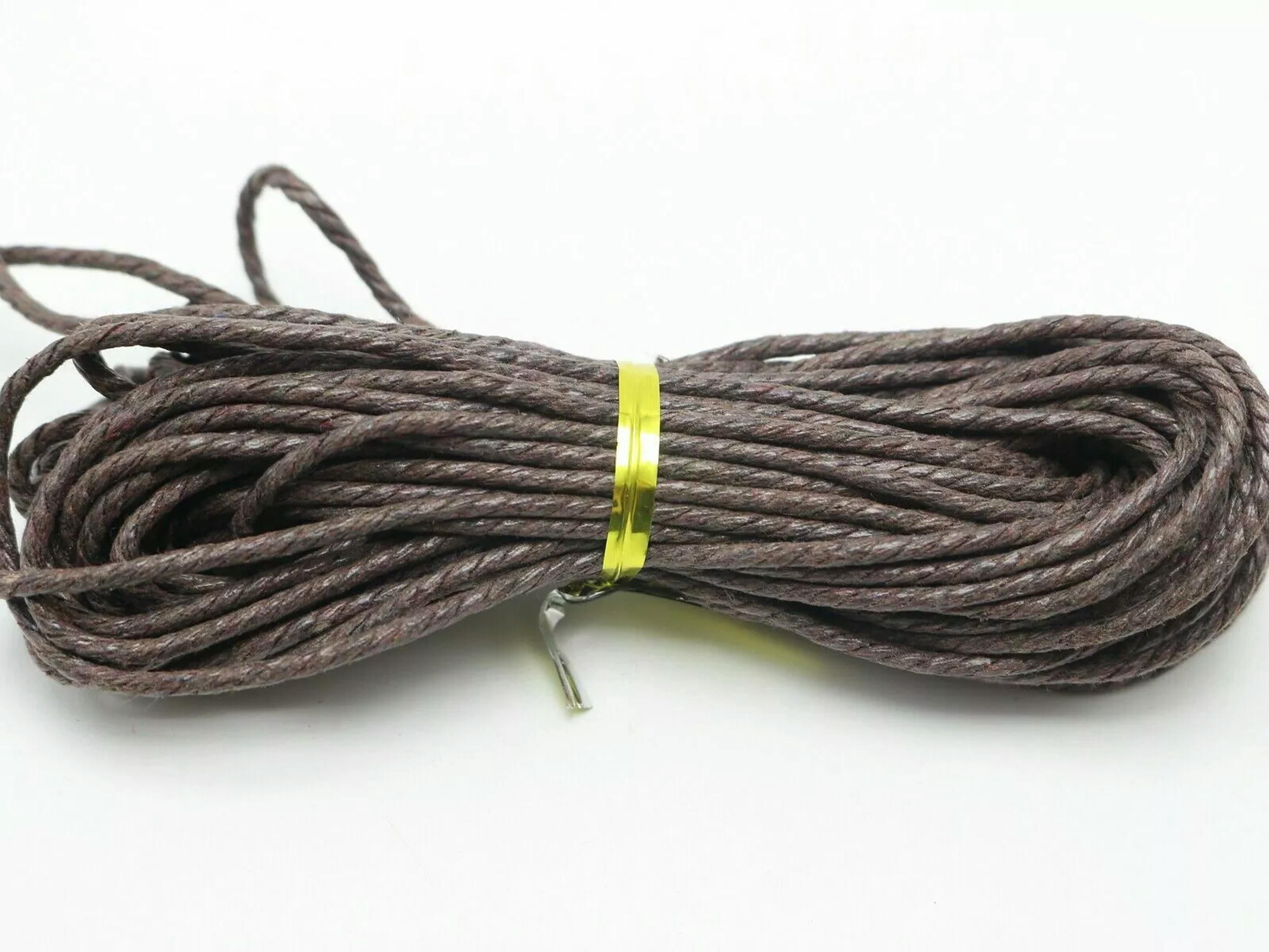 U8MO 100 Meters Brown Waxed Twisted Cotton Cord Thread Line 2mm Macrame Rope String