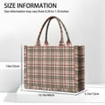 thumbnail image 3 of Large Capacity Tote Bag,Red and Green Christmas Plaid Pattern Handbag Fashion Luxury Tote Bag,15.7"x13"x 5.1" Inches,Laptop Compatible, 3 of 6