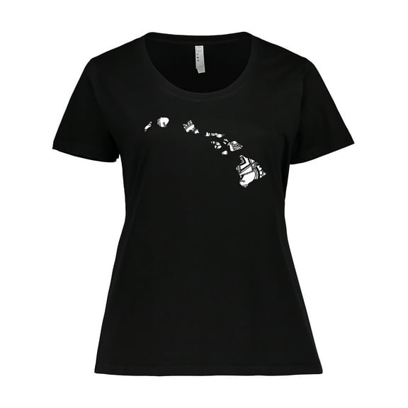 Inktastic Hawaii Silhouette Mandala Women's Plus Size T-Shirt