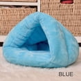 thumbnail image 2 of KelaJuan Pet Plush Nest Triangle Shape Solid Color Soft Comfortable Warm Dog Cat Sleeping Bed, 2 of 6