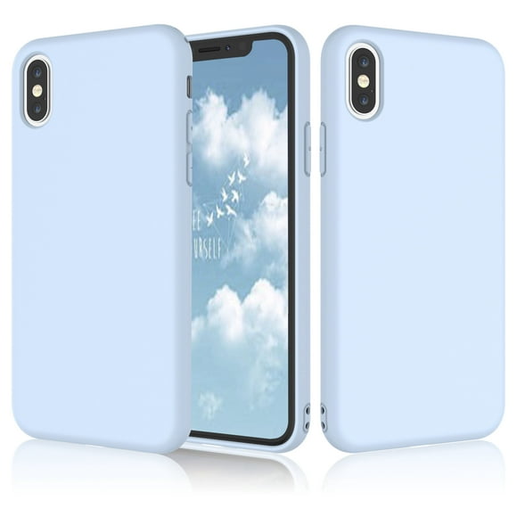 iPhone X Phone Case, iPhone X Case For Women, iPhone 10 Case, Njjex Matte Charming Colorful Slim Soft TPU Bumper Case Cover For Apple iPhone X 2017 Release -Purple Blue