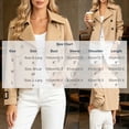 thumbnail image 3 of IUYRTFE Women's Short Double-Breasted Trench Jacket – Button-Front Lapel Collar Long Sleeve Casual Coat for Spring and Fall Daily Wear, 3 of 9