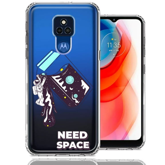 MUNDAZE for Motorola Moto G Play 2021 Need Space Astronaut Stars Design Double Layer Phone Case Cover