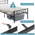 thumbnail image 5 of Lusimo Twin Bed Frame with Headboard Black 12 inch Metal Platform Bed Frame No Box Spring Needed Twin Size Easy Assembly,Black, 5 of 12