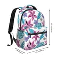 thumbnail image 2 of Honeii Hawaiian Style Print Backpack for Both Men and Women, Basic Bookbag for College, Work, or Travel,Rucksack Computer Bag-One Size, 2 of 5