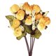 thumbnail image 1 of Injueey Ramo de flores artificiales de 15 cabezas, decoración de ramo de capullos de rosas falsos para boda Flores artificiales G20 otoño estrella brote amarillo, 1 of 6