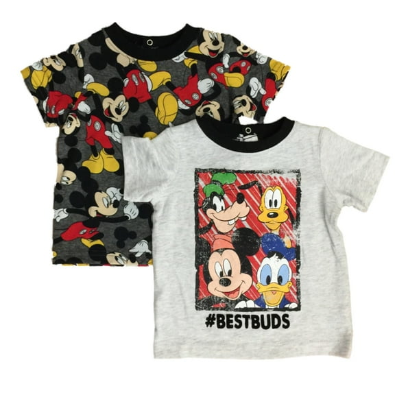 Disney Infant Boys Best Buds Mickey Mouse & Goofy T-Shirts Donald Duck Tops 0-3m