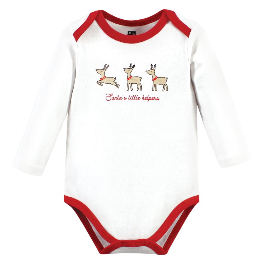 Hudson Baby Cotton Long-Sleeve Bodysuits, 3- Pack, Newborn- 24 Months