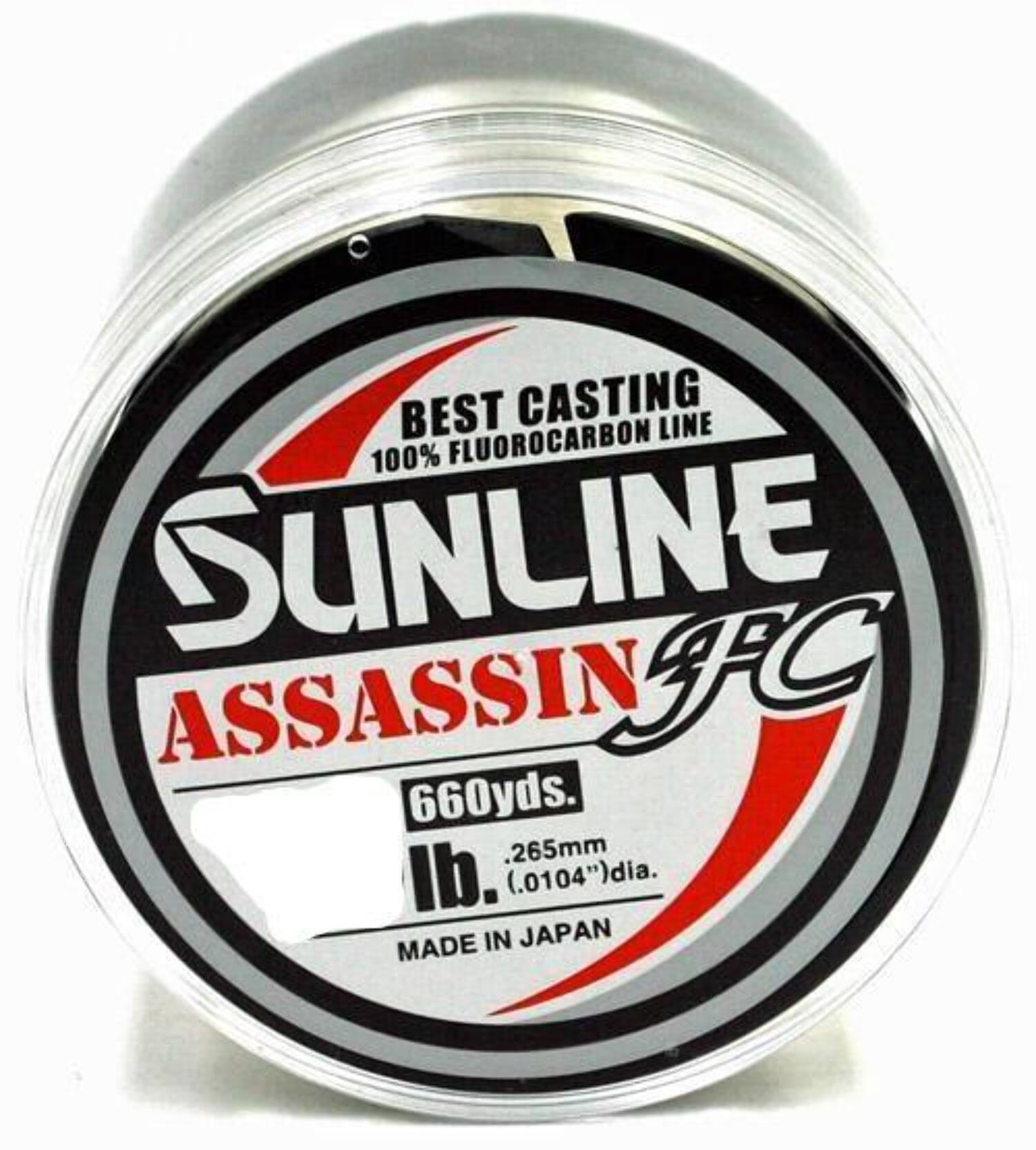 Sunline Assassin FC Fishing Line 12lb 660 Yards Clear - Fluorocarbon Fishing Line