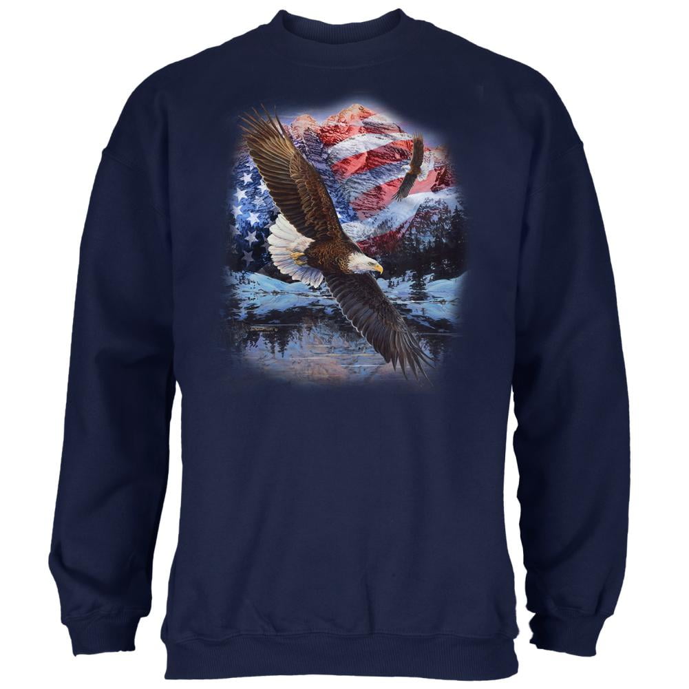 American Eagle Flag Adult Crewneck Sweatshirt